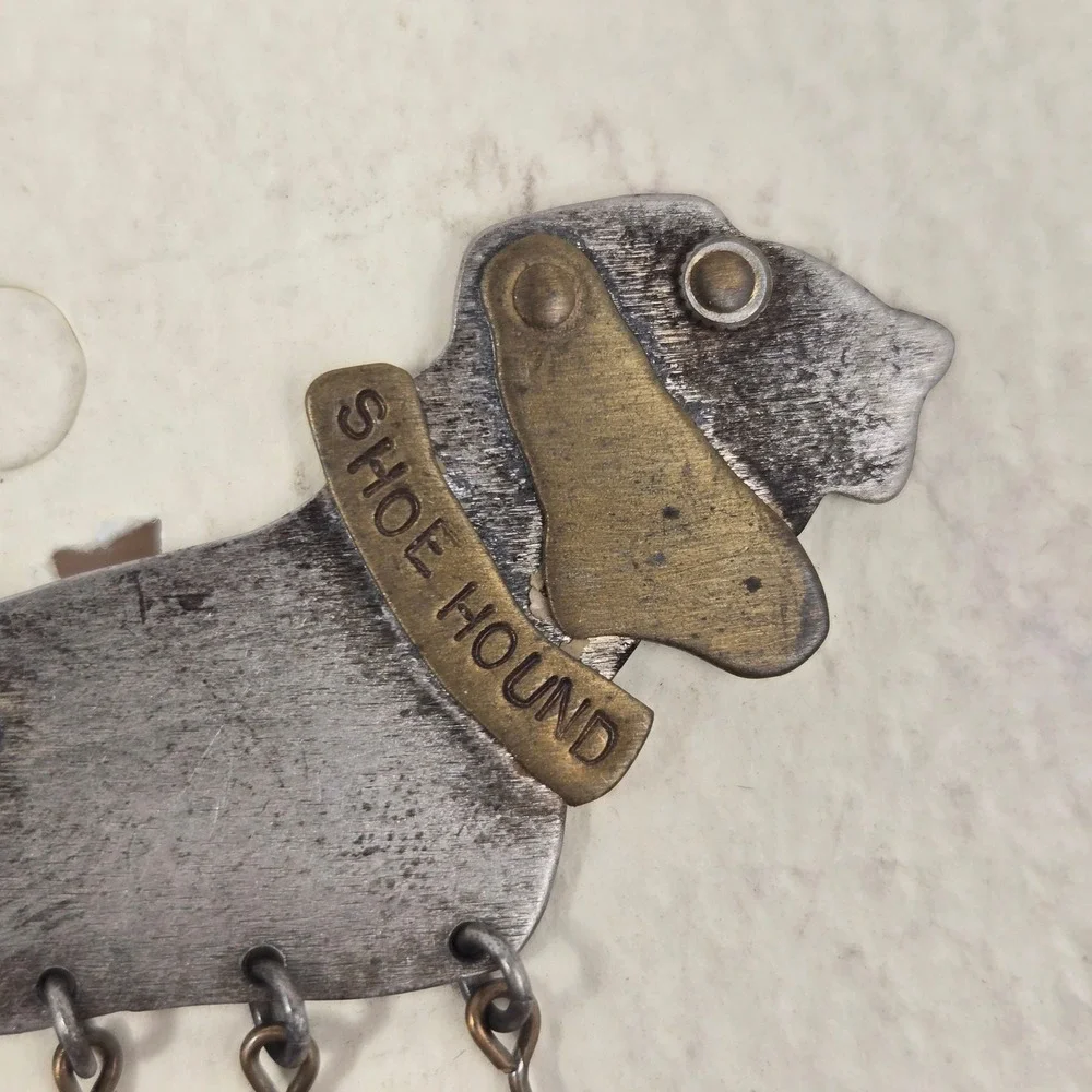 Deanna Hood Shoe Hound Brooch Pin Dangle Charms Dog Jewelry Card Like New